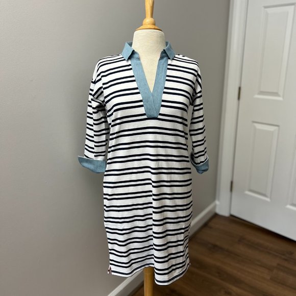 NEW Southern Tide Stripe Shirt Dress Beach - Picture 2 of 14